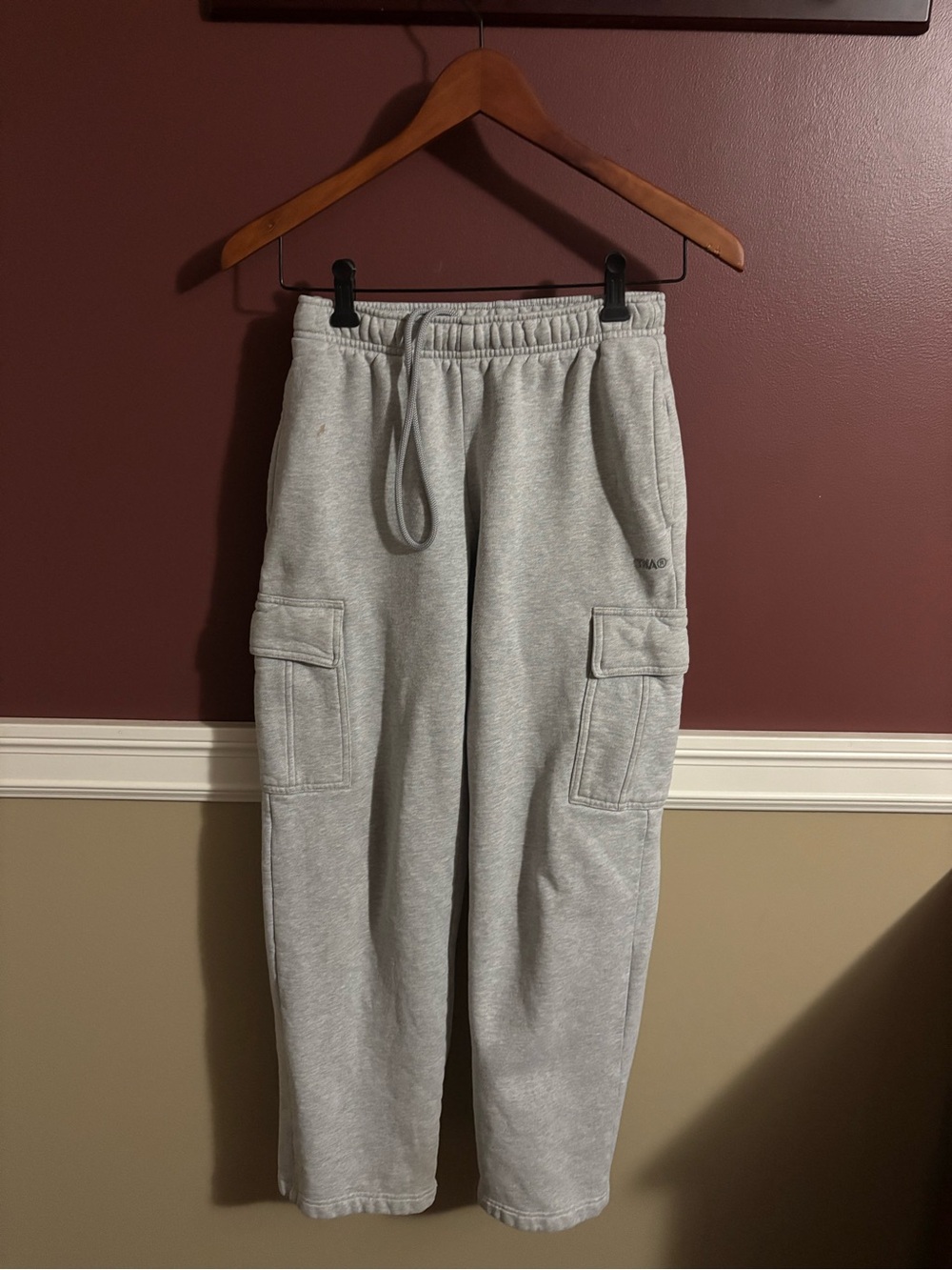 TNA cozy sweatfleece Gray Mega Cargo Sweatpant